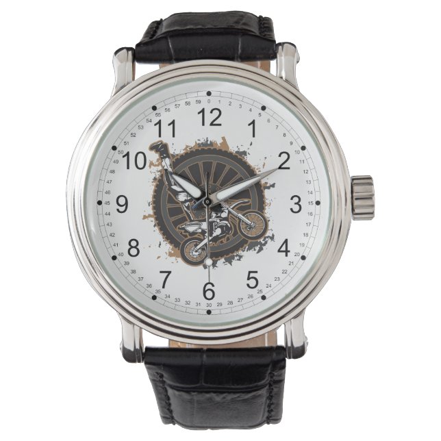 Motocross Stunt Armbanduhr (Vorderseite)