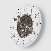 Motocross Stunt Große Wanduhr (Winkel)