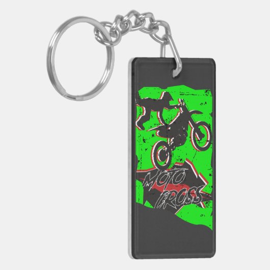 Motocross Stunt Schlüsselanhänger (Vorderseite links)