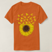 Motocross Sunflower Gift for Biker and Dirt Bike L T-Shirt (Design vorne)