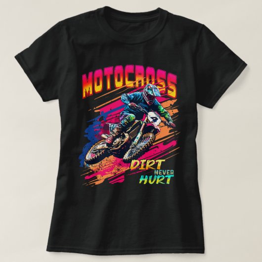 Motocross Supercross Race Dirt Bike Racing Dirt Ne T-Shirt (Design vorne)