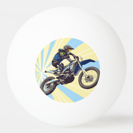 Motocross Tischtennisball (Vorderseite)
