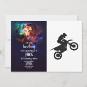 Motocross-Treiber - Hintergrundfarbe auswählen Einladung (Vorderseite)