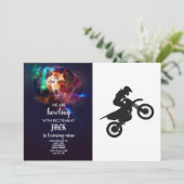 Motocross-Treiber - Hintergrundfarbe auswählen Einladung (Stehend Vorderseite)