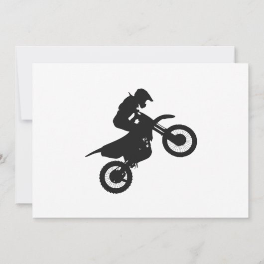 Motocross-Treiber - Hintergrundfarbe auswählen Einladung (Rückseite)