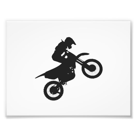 Motocross-Treiber - Hintergrundfarbe auswählen Fotodruck (Vorne)