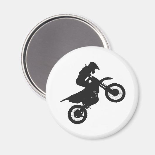 Motocross-Treiber - Hintergrundfarbe auswählen Magnet (Vorderseite/Rückseite)