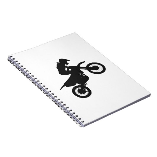 Motocross-Treiber - Hintergrundfarbe auswählen Notizblock (Rechte Seite)