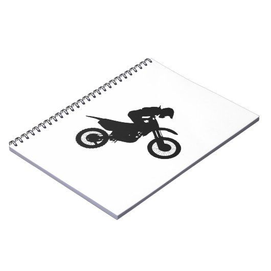 Motocross-Treiber - Hintergrundfarbe auswählen Notizblock (Linke Seite)