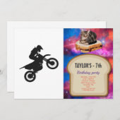 Motocross-Treiber - Wählen Sie die Hintergrundfarb Einladung (Vorne/Hinten)