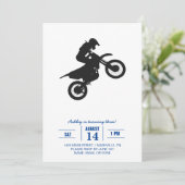 Motocross-Treiber - Wählen Sie die Hintergrundfarb Einladung (Stehend Vorderseite)