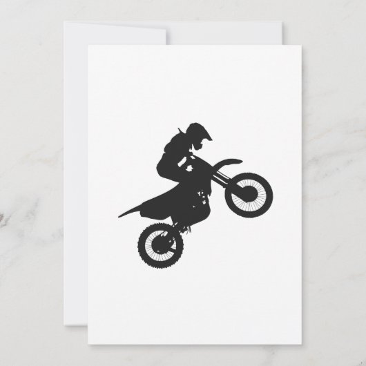 Motocross-Treiber - Wählen Sie die Hintergrundfarb Einladung (Rückseite)