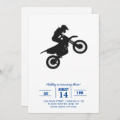 Motocross-Treiber - Wählen Sie die Hintergrundfarb Einladung (Vorne/Hinten)