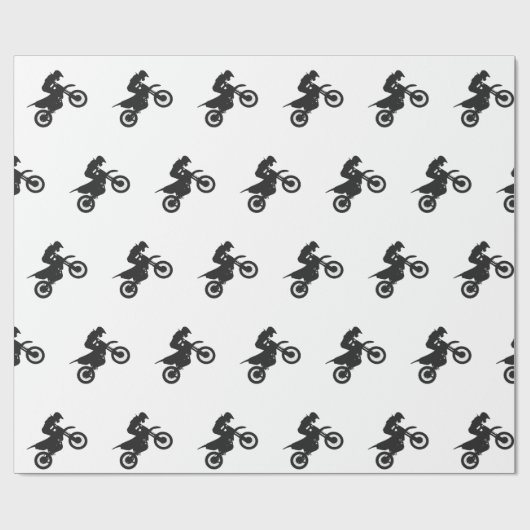 Motocross-Treiber - Wählen Sie die Hintergrundfarb Geschenkpapier (Flach)