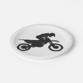 Motocross-Treiber - Wählen Sie die Hintergrundfarb Pappteller (Schrägansicht)