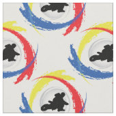 Motocross-Tricolor Emblem Stoff (Nahaufnahme)