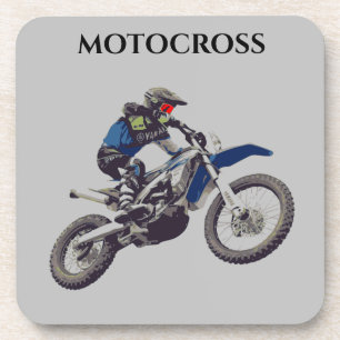 MOTOCROSS Untersetzer mit Korkrücken-Set.