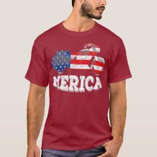 Motocross USA American Flag 4. Juli Merica T-Shirt