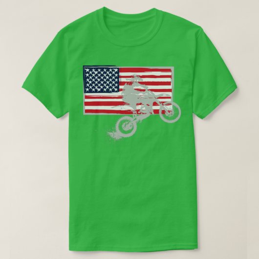 Motocross USA Flag T-Shirt (Design vorne)
