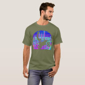 Motocross Vaporwave Sunset Dirt Bike Synthwave T-Shirt (Vorne ganz)