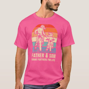 Motocross Vater Dirt Bike Vater und Son Riding Tei T-Shirt