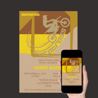 Motocross-Veranstaltung Geburtstag Einladung