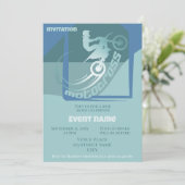 Motocross-Veranstaltung Geburtstag Einladung (Stehend Vorderseite)