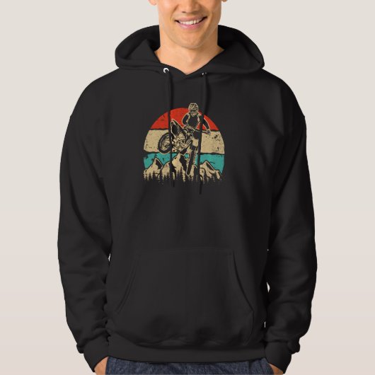 Motocross Vintag Dirt Bike Retro Pullover (Vorderseite)