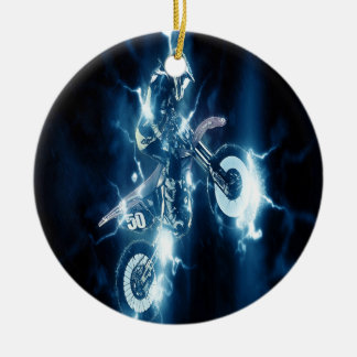 Motocross Weihnachtsdekoration Keramikornament