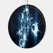 Motocross Weihnachtsdekoration Keramikornament (Links)