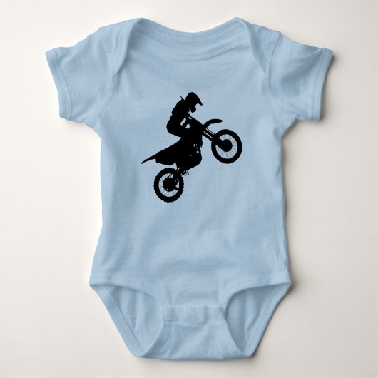 Motocross Wheelie Dirt Bike Baby Bodysuit Baby Strampler (Vorderseite)