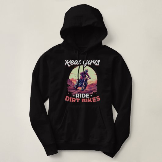 Motocross Woman Real Girls Reiten Dirt Bikes 22 Hoodie (Design vorne)