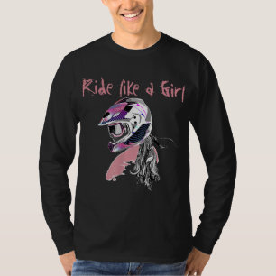 Motocross Women Dirt Bike Girls fahren wie ein MÄD T-Shirt