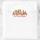 Motocrosser Dragon Ninja Runder Aufkleber (Tasche)