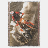 Motocrossfahrer Decke (Vorderseite Vertikal)