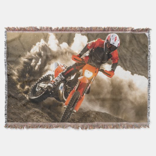 Motocrossfahrer Decke (Vorderseite)
