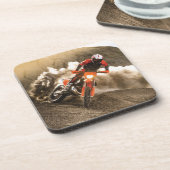 Motocrossfahrer Getränkeuntersetzer (Linke Seite)