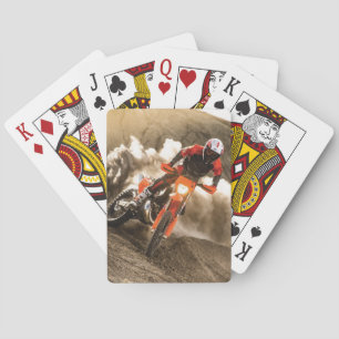 Motocrossfahrer Spielkarten