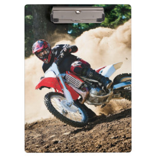 Motocrossfahrer-Wurfkissen Klemmbrett