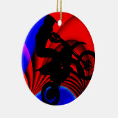 Motocrossing, das verworren geht keramik ornament (Rechts)