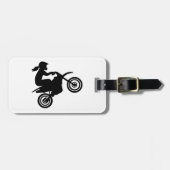 Motocroßmädchenfrau Gepäckanhänger (Vorderseite horizontal)