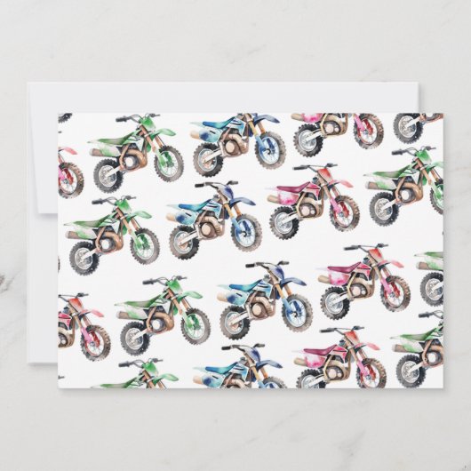 Motocycle Birthday Foto Danke Karte (Rückseite)