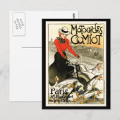 Motocycle Comiot, Steinlen Postkarte (Vorne/Hinten)