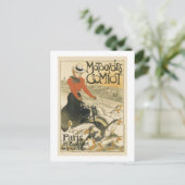 Motocycle Comiot von Theophile-Alexandre Steinlen Postkarte (Stehend Vorderseite)