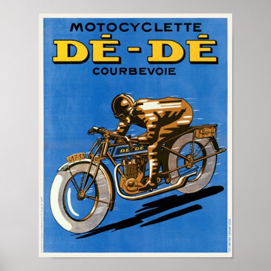 Motocyclette De-De France Vintage Poster 1927 (Vorne)