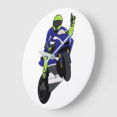 MotoGP Old Yamaha simple style Große Wanduhr (Winkel)