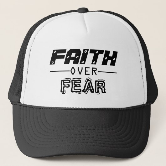 MotoMort Faith Over Fear Truckerkappe (Vorderseite)
