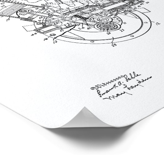Motor 1914 - Weißbuch über das Patent Poster (Ecke)