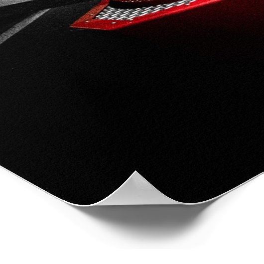 Motor 2 - Red Fisheye Poster - 28" x 20" (Ecke)