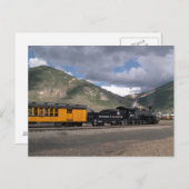 Motor 480 zieht Touristenzug nach Silverton, CO Postkarte (Vorne/Hinten)